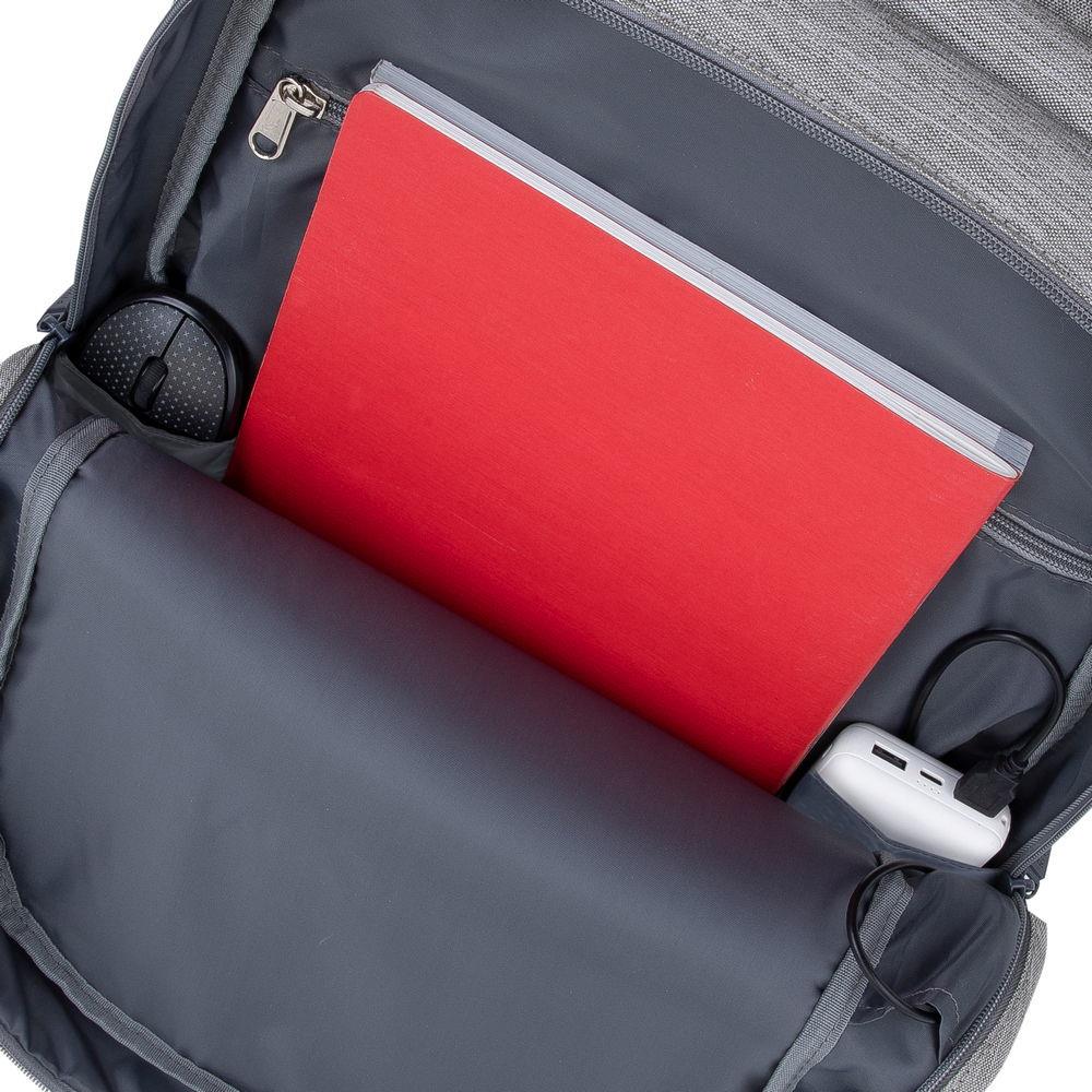 NB BACKPACK ANTI-THEFT 17.3"/7567 GREY/DARK BLUE RIVACASE - Image 18
