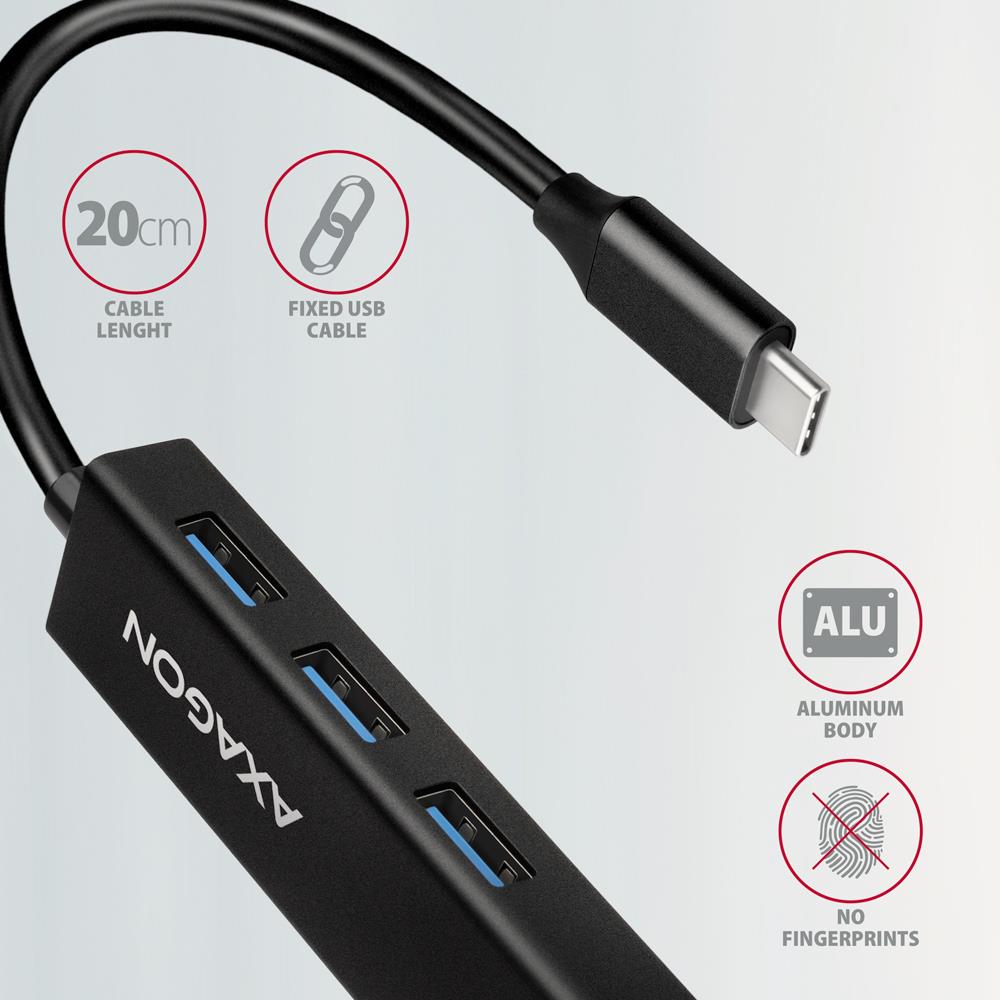 I/O HUB USB-C 4PORT GLAN/0.2M HMC-GL3A AXAGON - Image 10