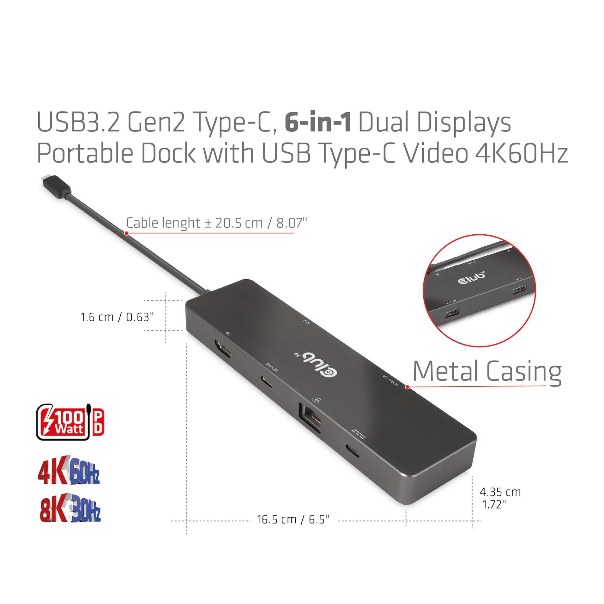 NB ACC DOCKING STATION 6IN1/USB-C 100W CSV-1584 CLUB3D - Image 28
