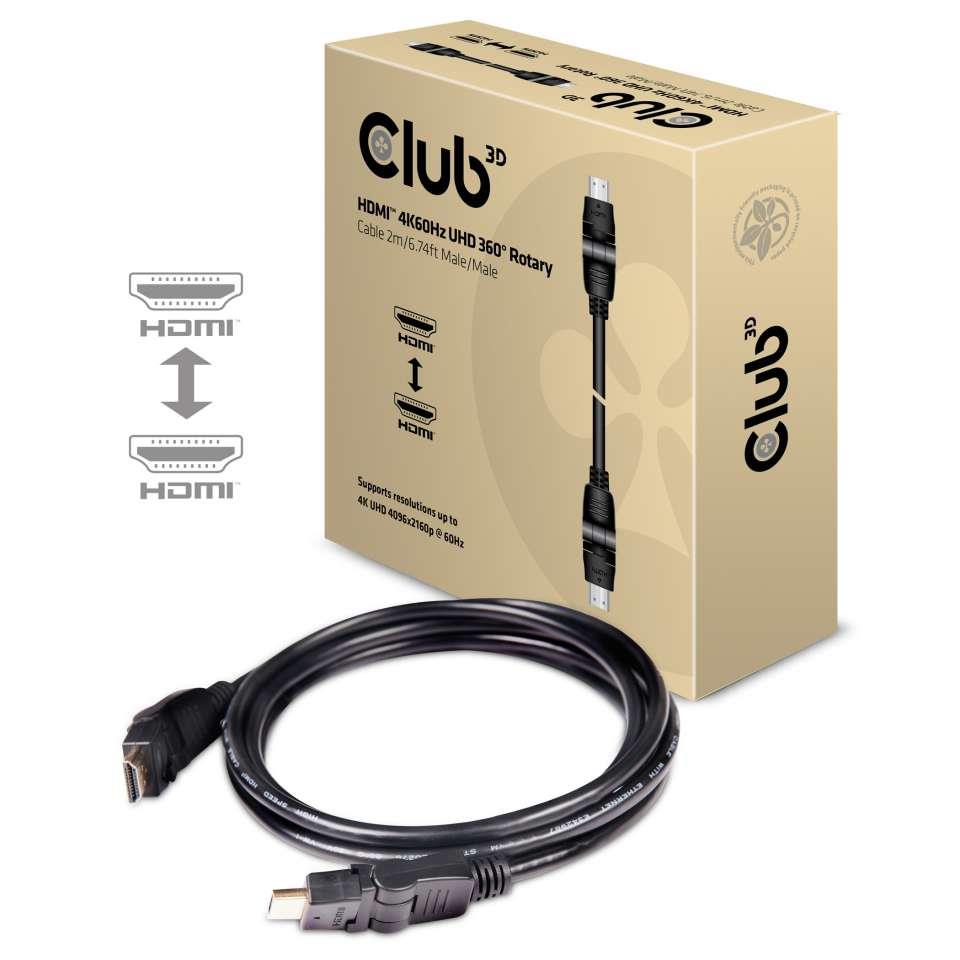 CABLE HDMI TO HDMI 2M/M/M CAC-1360 CLUB3D - Image 5