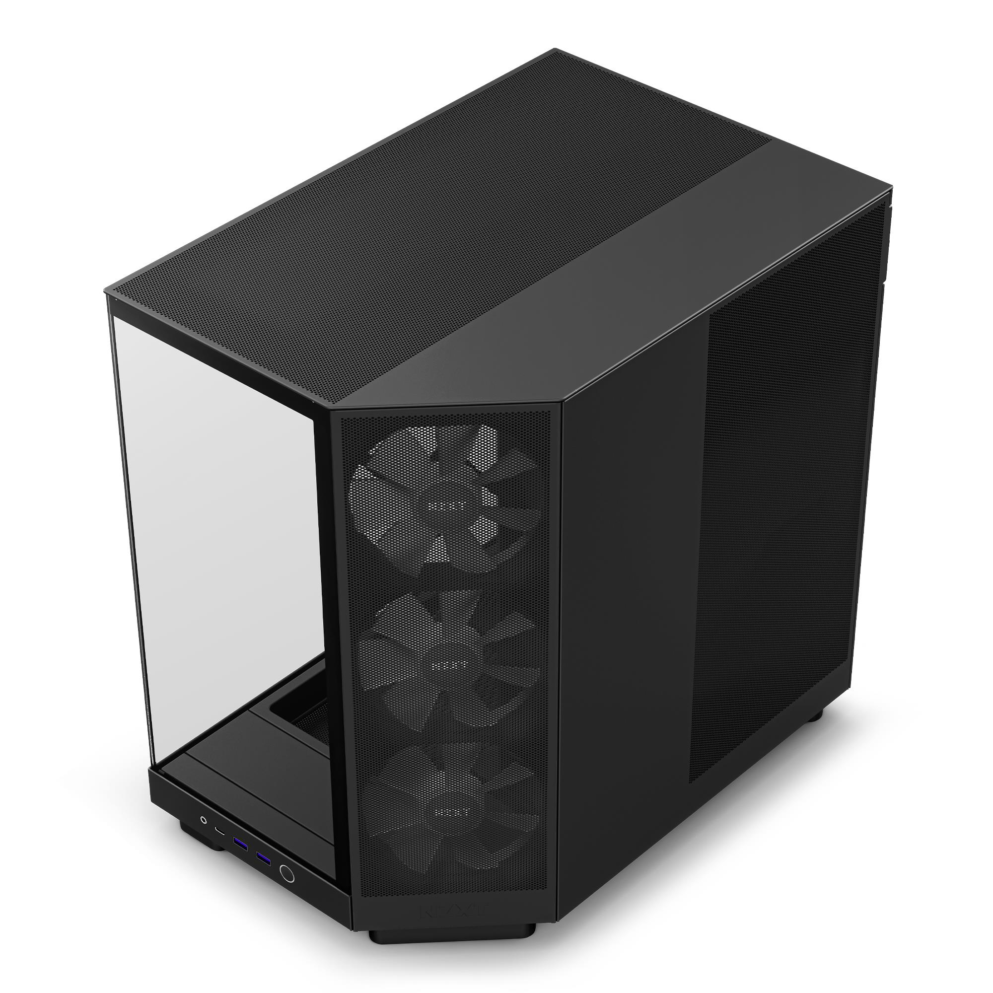 Case NZXT H6 Flow RGB MidiTower Case product features Transparent panel Not included ATX MicroATX MiniITX Colour Black CC-H61FB-R1 - Image 14