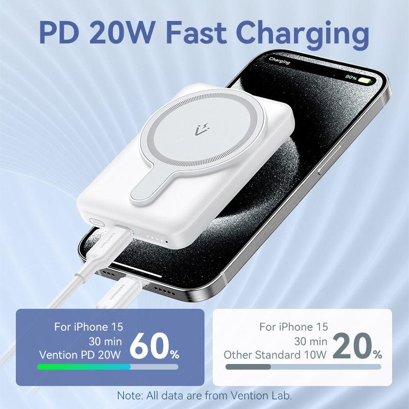 POWER BANK USB 5000MAH 20W/PINK FHSP0 VENTION - Image 5