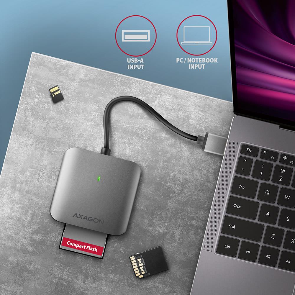 MEMORY READER USB3.2 3-SLOT/SD/MICROSD/CF CRE-S3 AXAGON - Image 10