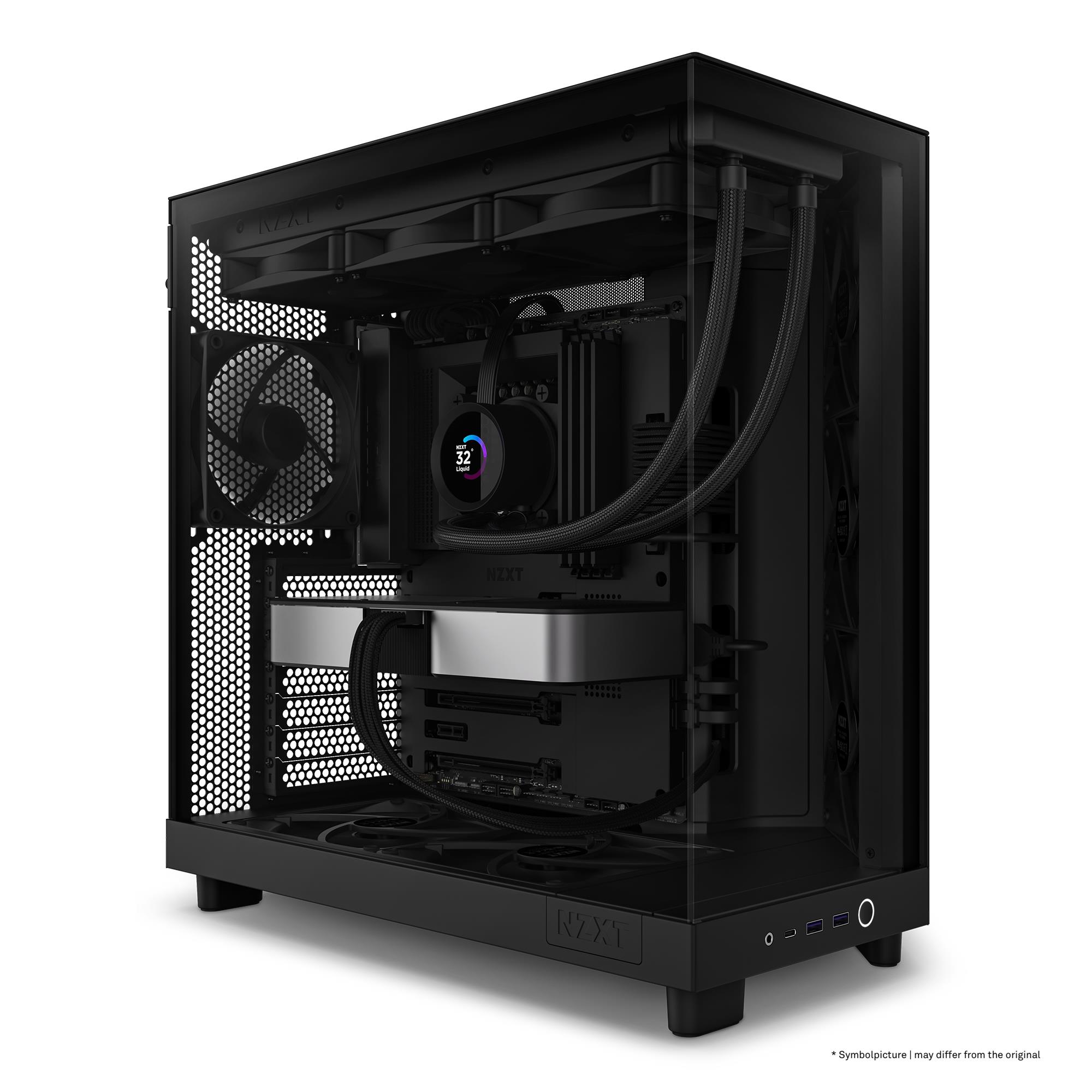 Case NZXT H6 Flow MidiTower Not included ATX MicroATX MiniITX Colour Black CC-H61FB-01 - Image 10