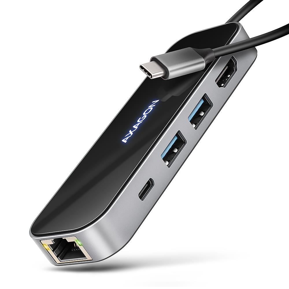 I/O HUB USB-C 6IN1/GLASS 0.2M HMC-6GLN AXAGON - Image 7