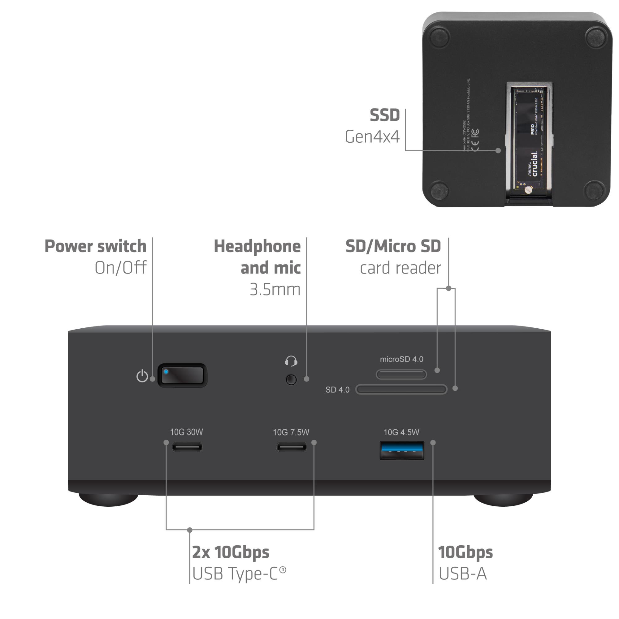 NB ACC DOCKING STATION 13-IN-1/THUNDERBOLT CSV-2562 CLUB3D - Image 22