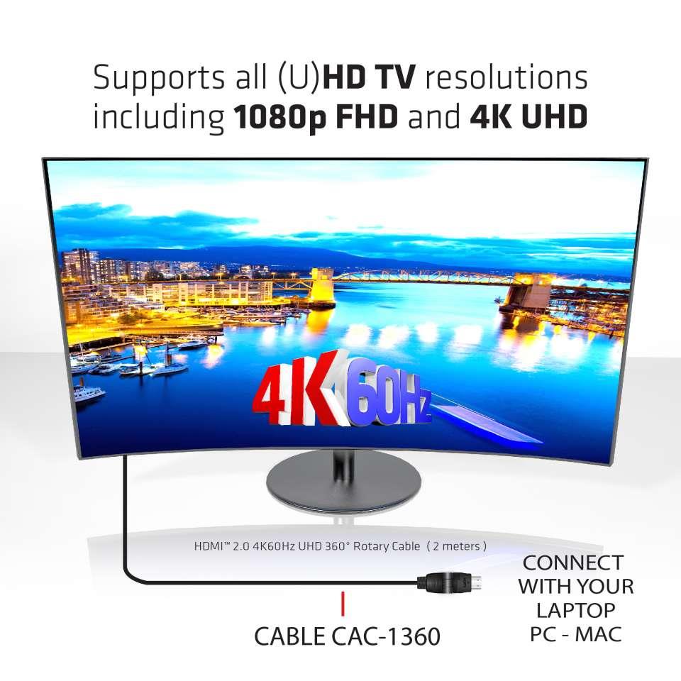 CABLE HDMI TO HDMI 2M/M/M CAC-1360 CLUB3D - Image 8