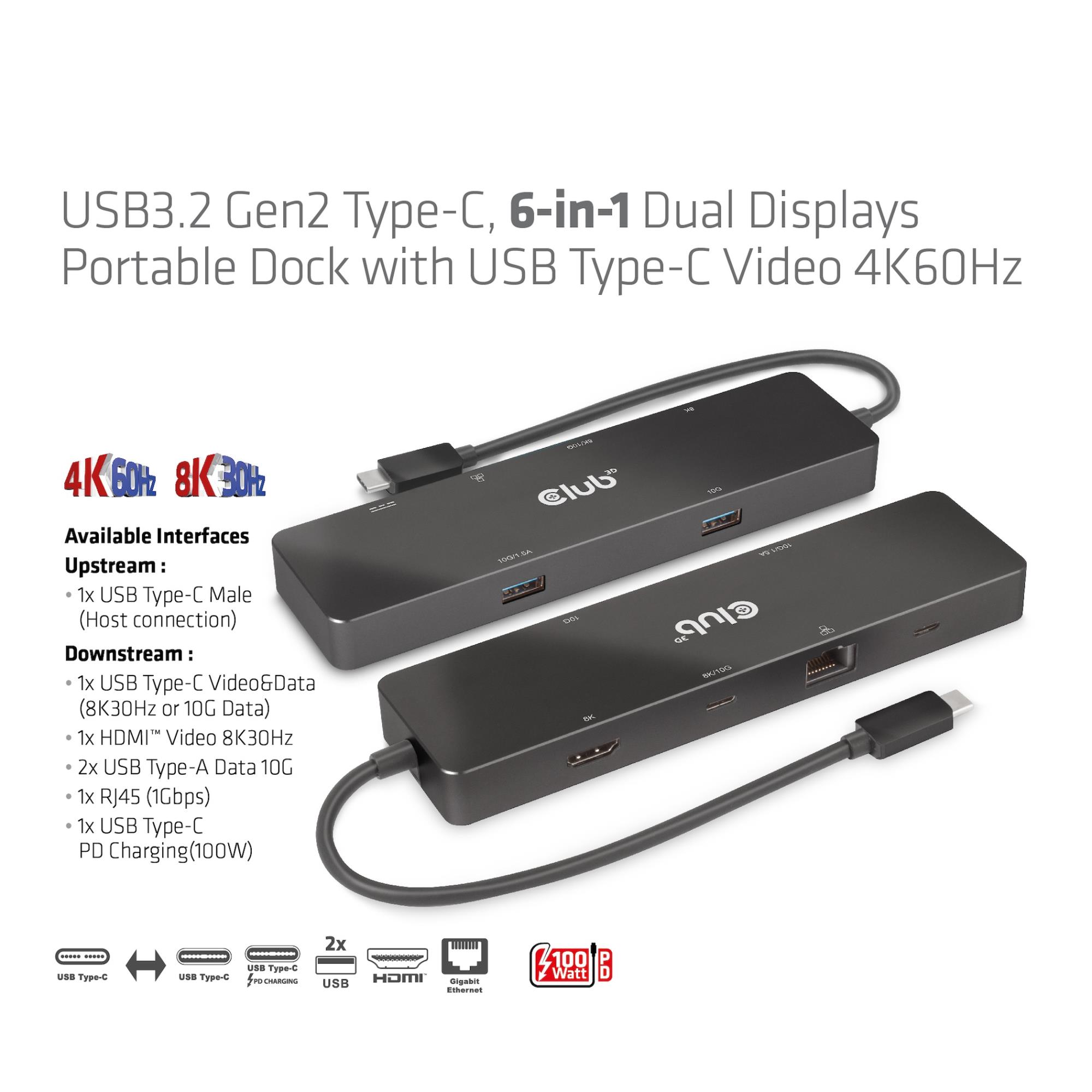 NB ACC DOCKING STATION 6IN1/USB-C 100W CSV-1584 CLUB3D - Image 27