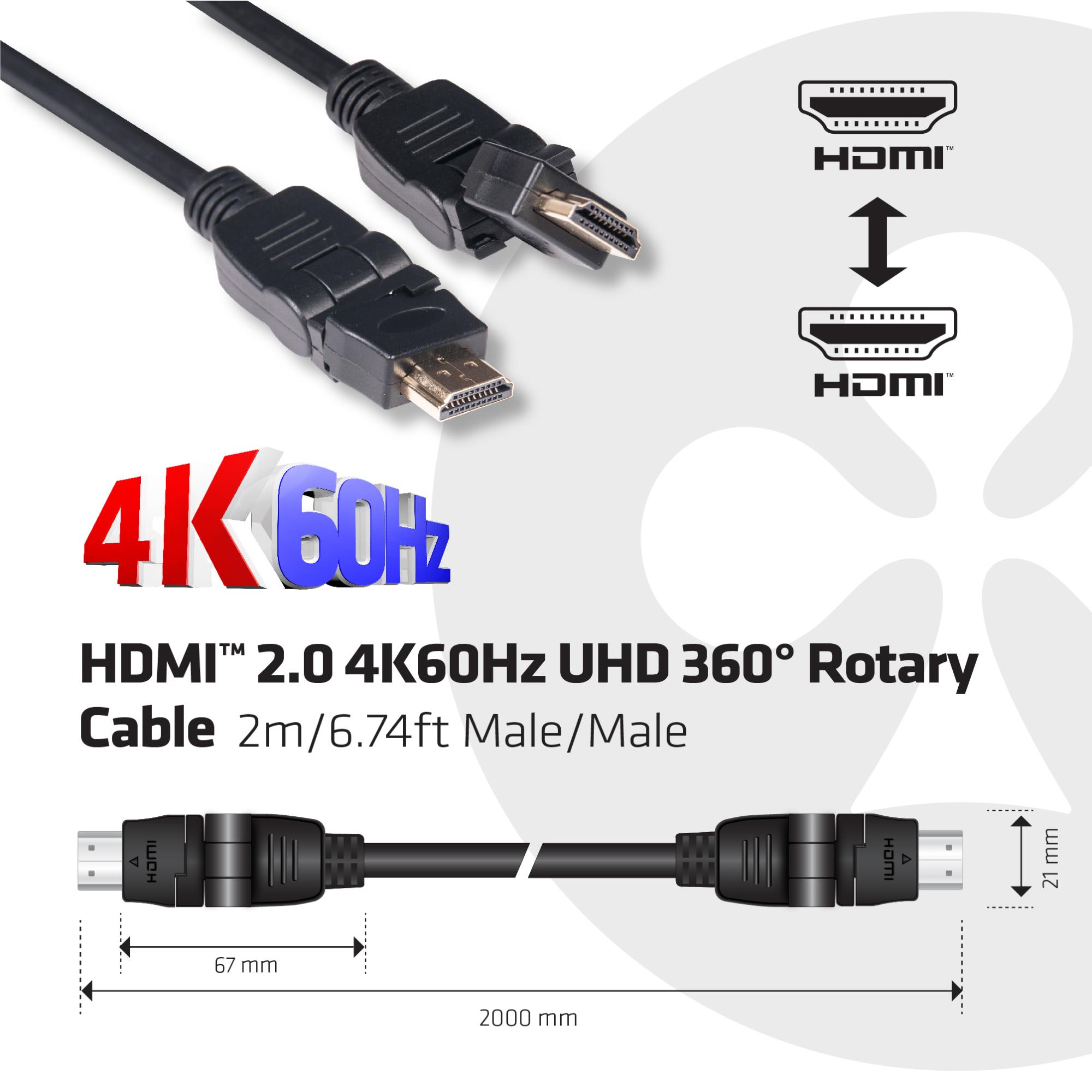 CABLE HDMI TO HDMI 2M/M/M CAC-1360 CLUB3D - Image 11