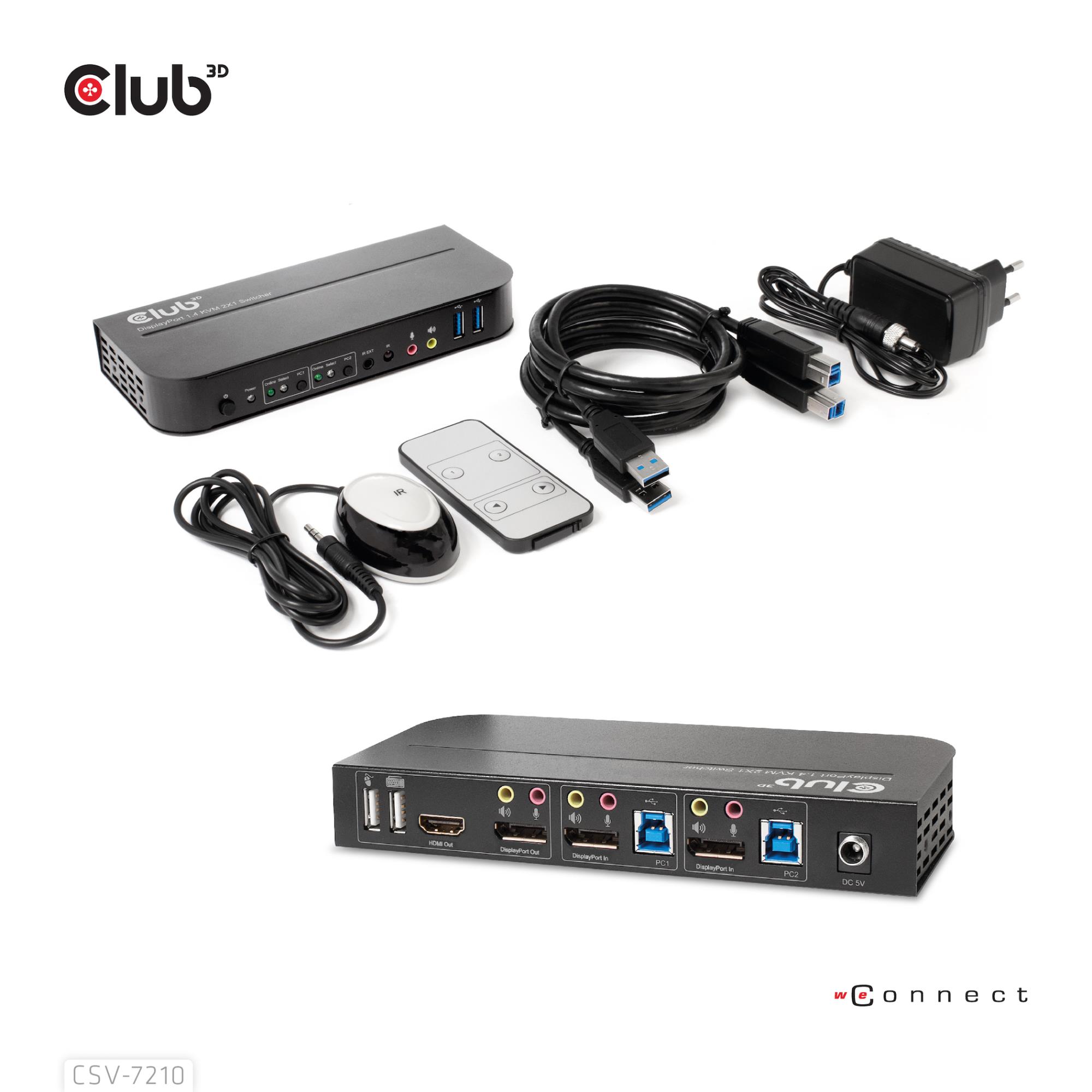 VIDEO SWITCH KVM DP/HDMI/CSV-7210 CLUB3D - Image 6