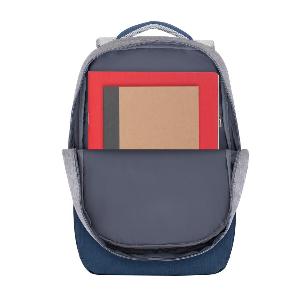 NB BACKPACK ANTI-THEFT 17.3"/7567 GREY/DARK BLUE RIVACASE - Image 17