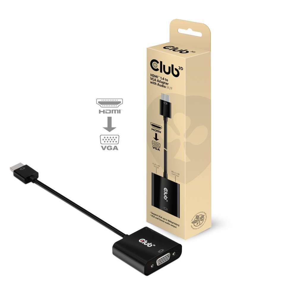 I/O ADAPTER HDMI TO VGA/AUDIO M/F CAC-1302 CLUB3D - Image 2