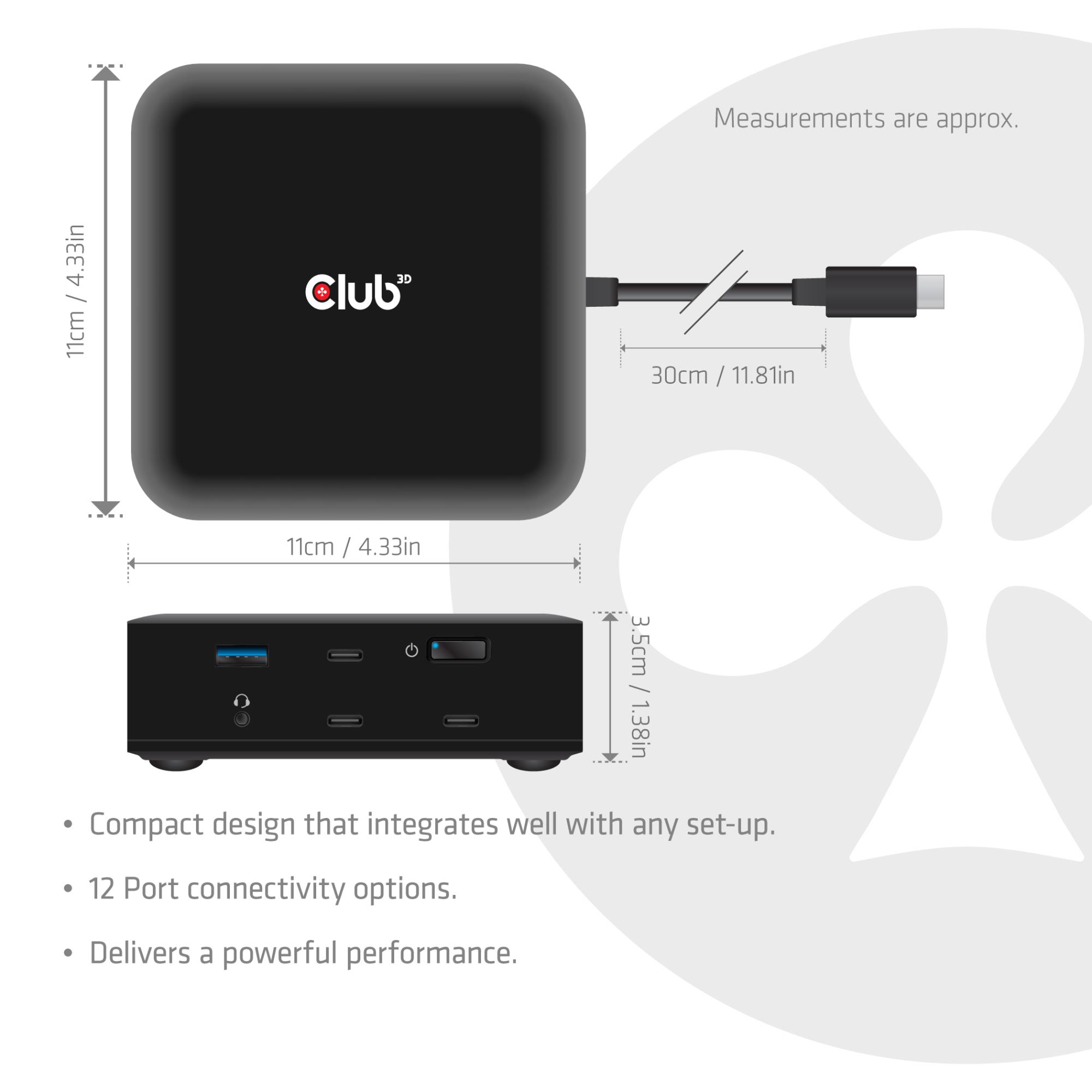 NB ACC DOCKING STATION 12IN1/USB-C 100W CSV-2542 CLUB3D - Image 20