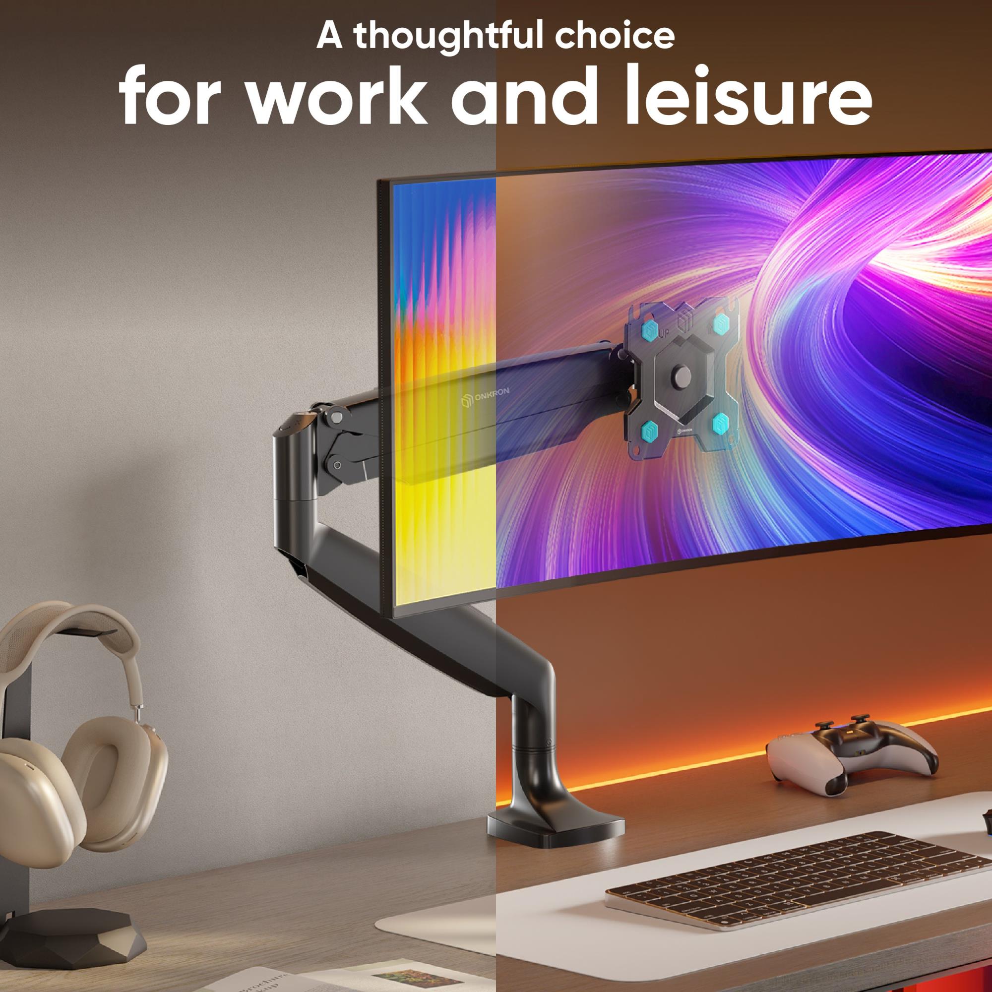MONITOR ACC DESK MOUNT/17-49" BLACK G100-B ONKRON - Image 10