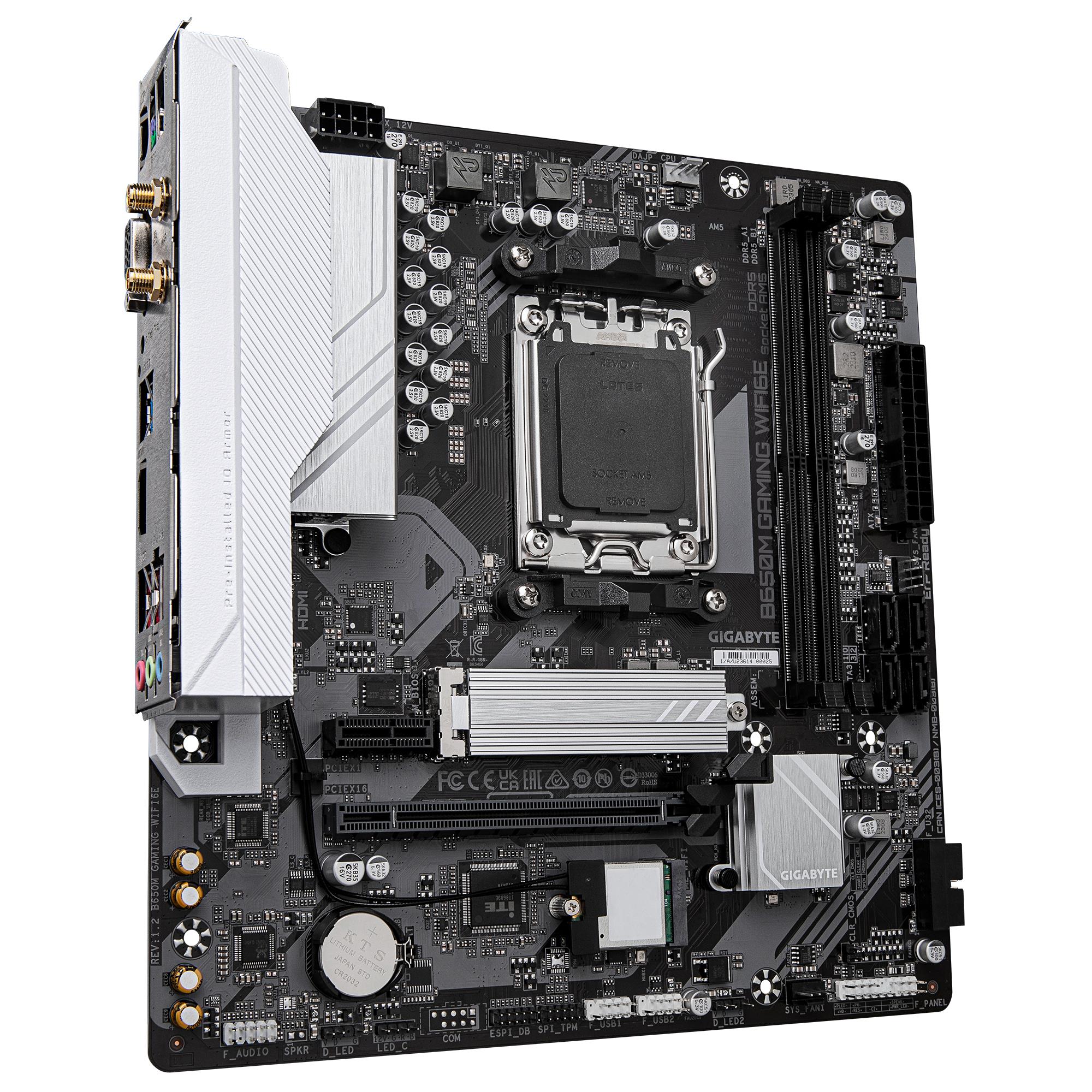 Mainboard GIGABYTE AMD B650 Socket AM5 micro ATX RAM DDR5-SDRAM 2xSlots Wi-Fi Yes Bluetooth Yes 1xNumber of M.2 (M) slots B650M GAMING WIFI6E (rev. 1.4) B650MGAMINGWIFI6E1.4 - Image 7