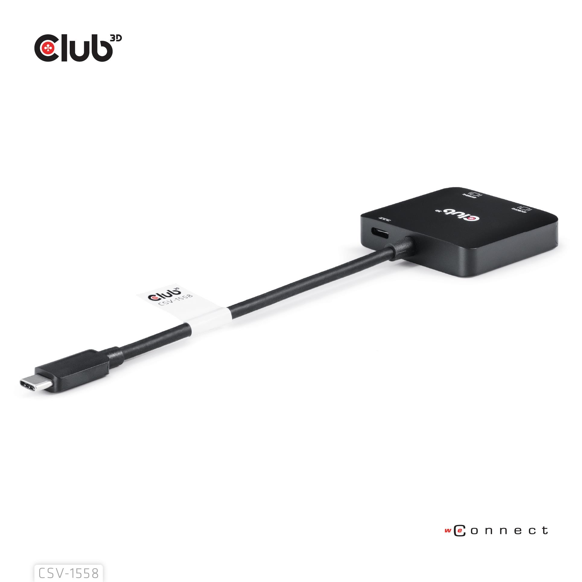 I/O HUB USB-C TO HDMI 2PORT/MST CSV-1558 CLUB3D - Image 10