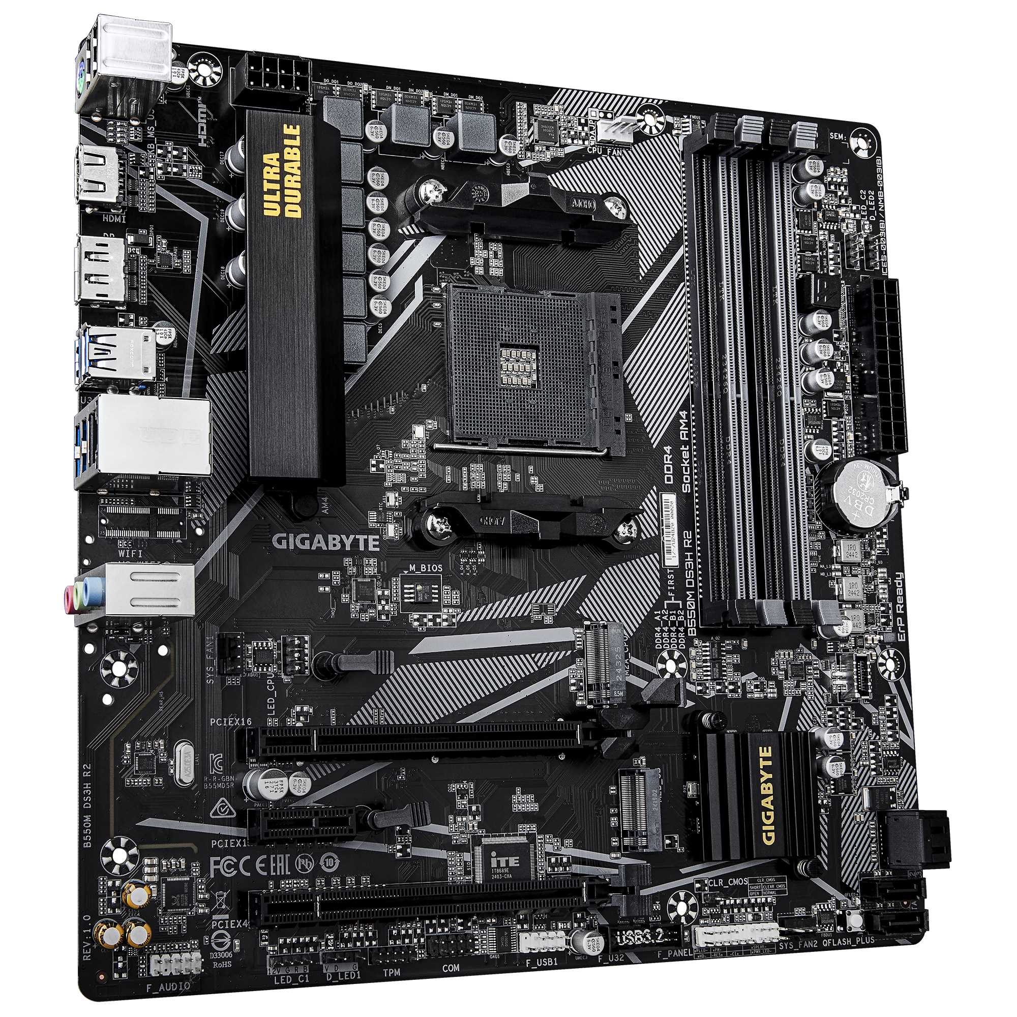 Mainboard GIGABYTE AMD B550 SAM4 Micro-ATX Memory DDR4 Memory slots 4 B550MDS3HR2 - Image 8
