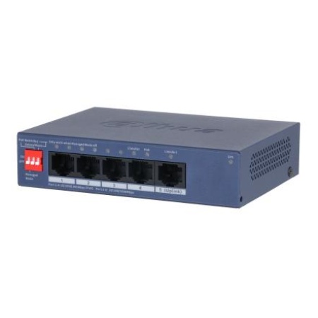 Switch DAHUA CS4005-4GT-36 Switch type Managed Switch layer L2 Form factor Desktop/Wall-Mounting 5xRJ-45 ports RJ-45 Ports Type Gigabit Ethernet (10/100/1000) 5xGigabit Ethernet (copper) ports quantity Power over Ethernet (PoE) Yes 4xPower over Ethernet (PoE) ports quantity Total Power over Ethernet (PoE) budget 36 W CS4005-4GT-36