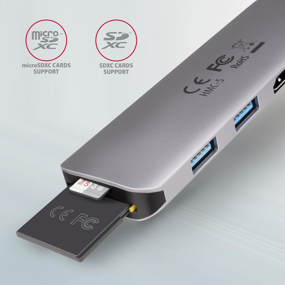 I/O HUB USB3.2 5IN1/0.2M HMC-5 AXAGON - Image 12