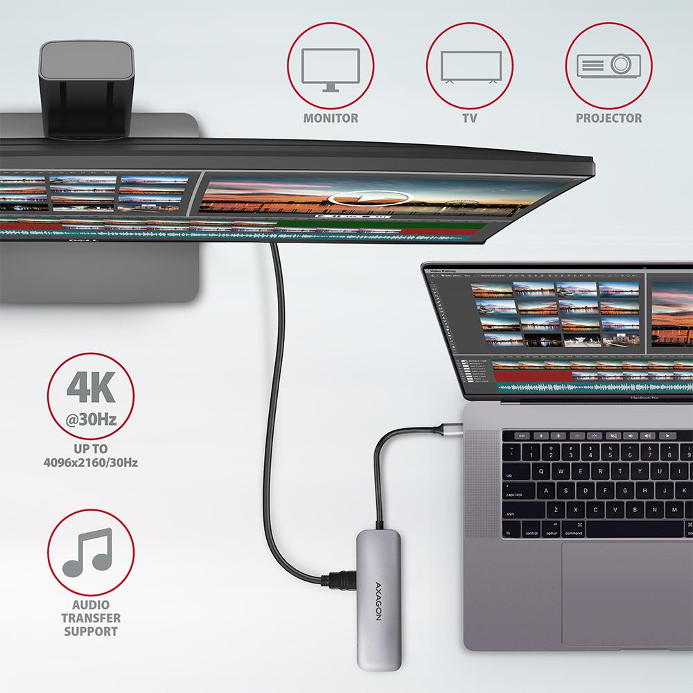 I/O HUB USB3.2 5IN1/0.2M HMC-5 AXAGON - Image 17