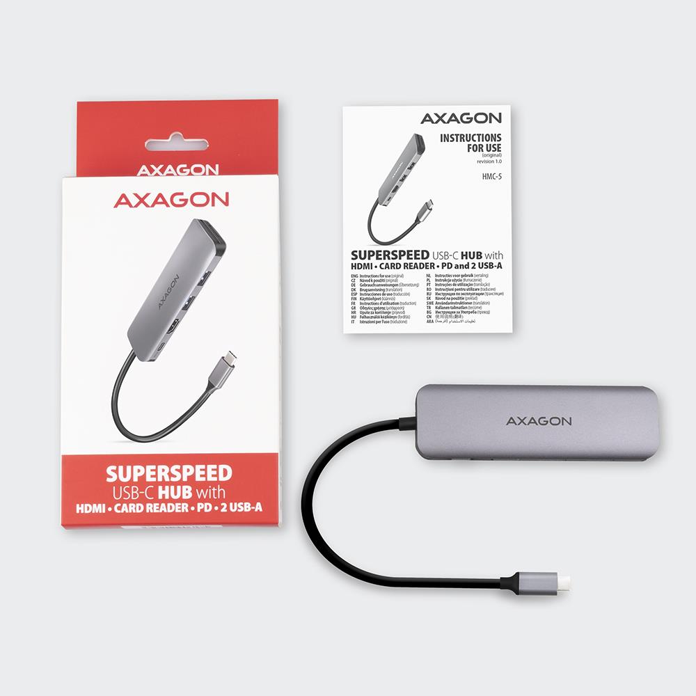 I/O HUB USB3.2 5IN1/0.2M HMC-5 AXAGON - Image 21