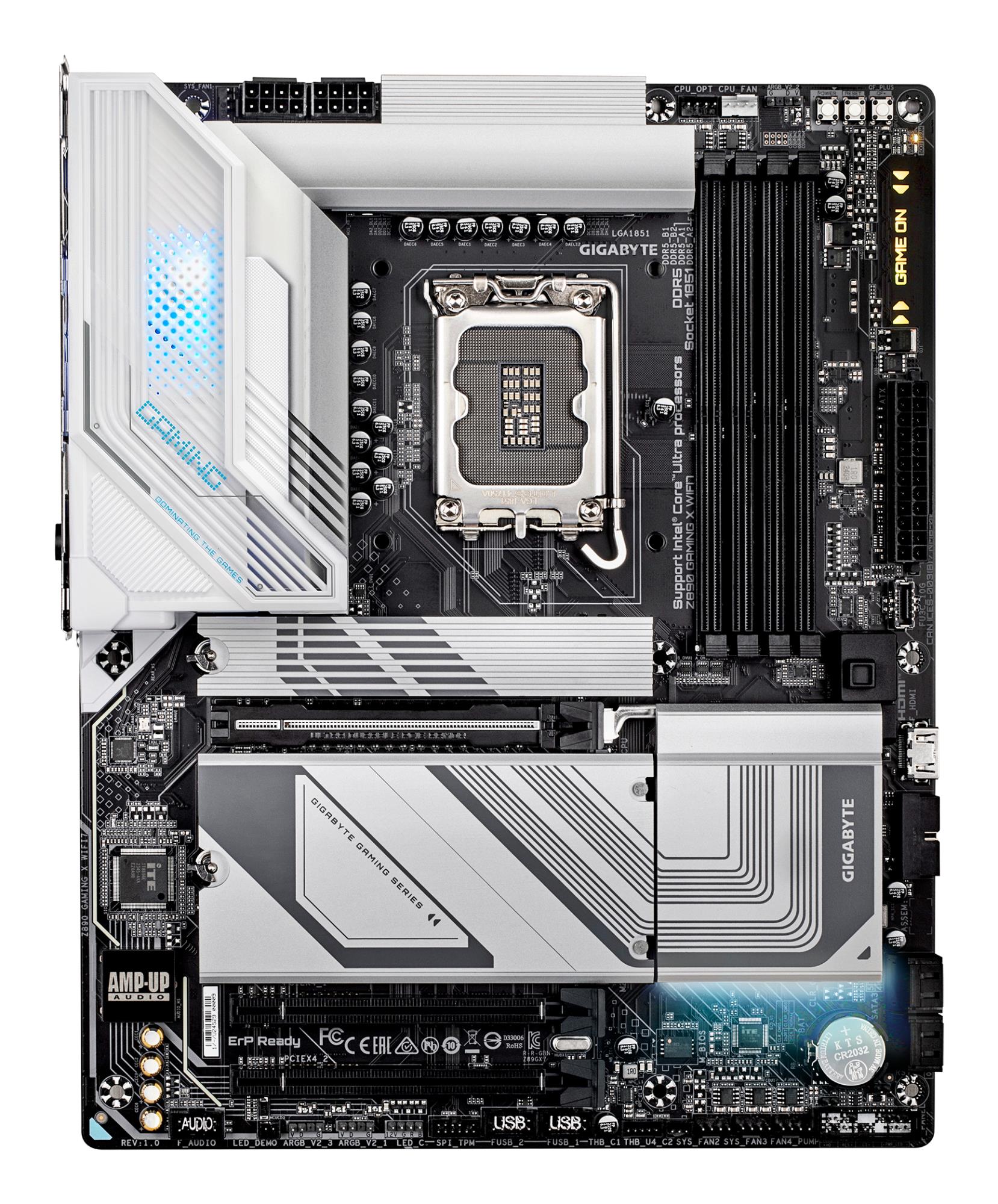 Mainboard GIGABYTE Intel Z890 LGA 1851 (Socket V1) ATX RAM DDR5-SDRAM 4xSlots Wi-Fi Yes Bluetooth Yes 1xPCI Express x16 slots 4xNumber of M.2 (M) slots Z890GAMINGXWIFI71.1 - Image 2