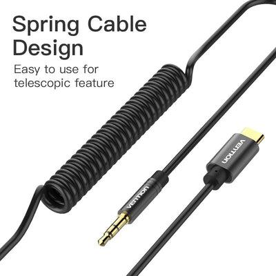 CABLE AUDIO 3.5MM TO USB-C/1.5M BLACK BGABG VENTION - Image 5