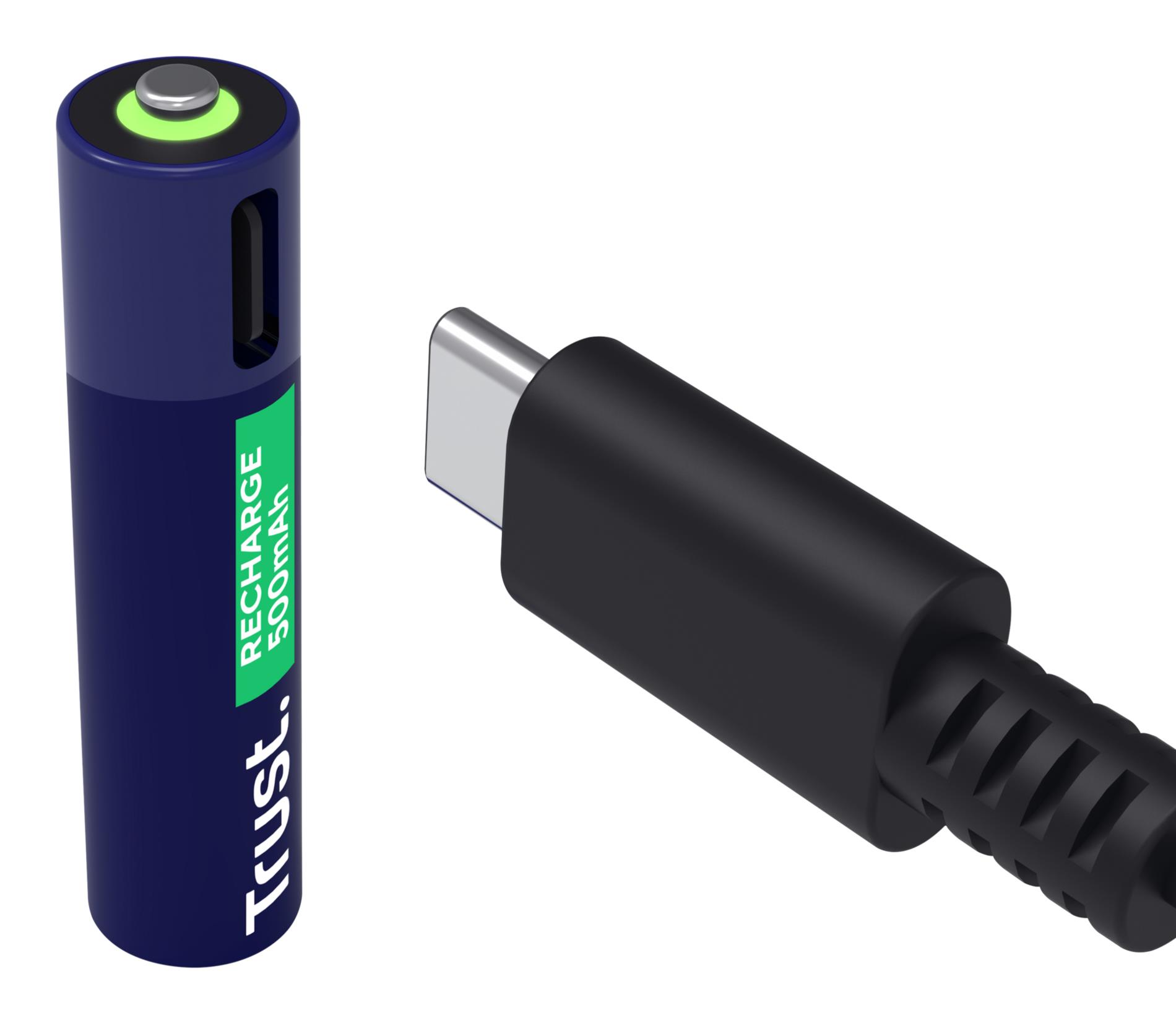 BATTERY RECH. LI-ION AAA 1.5V/500MAH USB-C 2PACK 25585 TRUST - Image 6