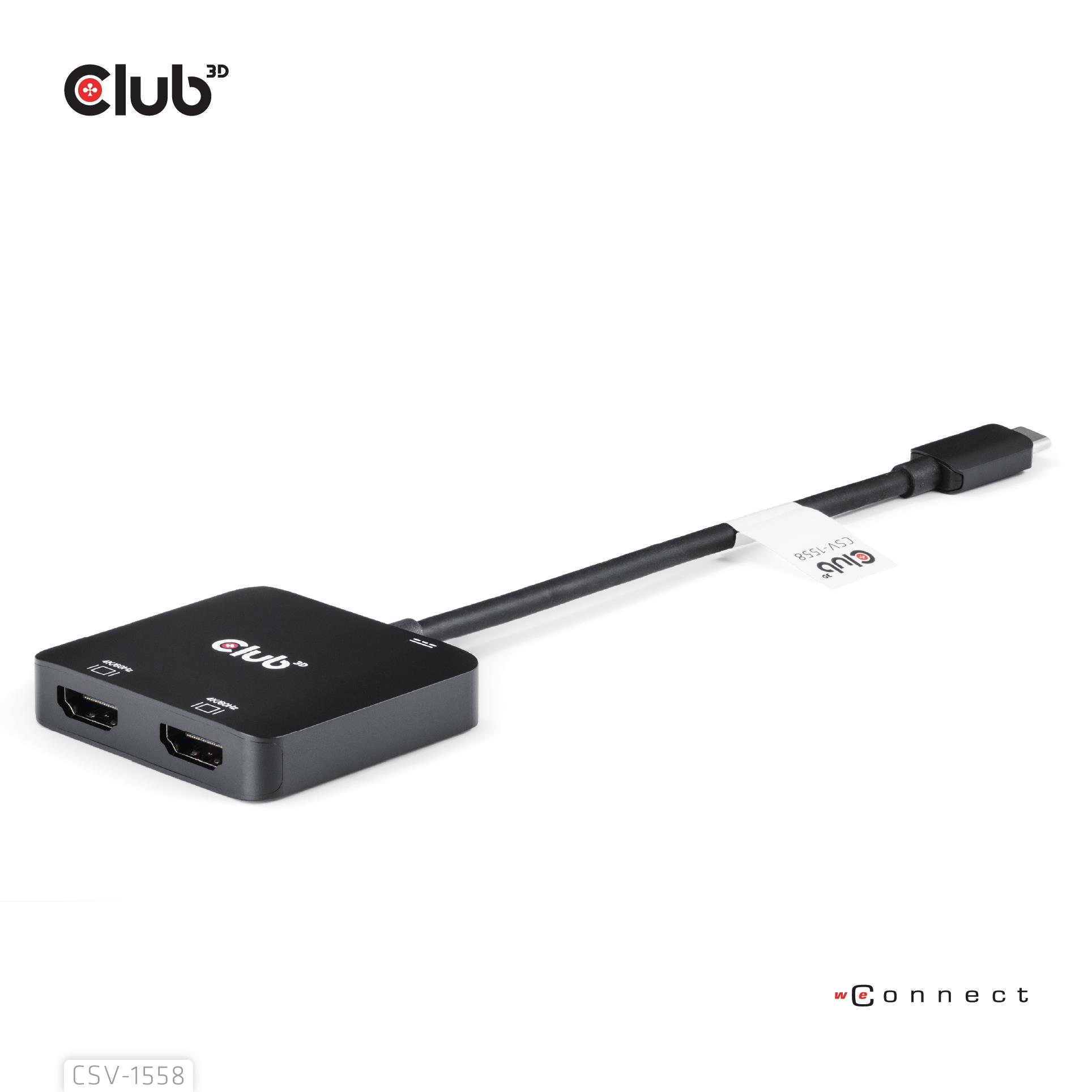 I/O HUB USB-C TO HDMI 2PORT/MST CSV-1558 CLUB3D - Image 9