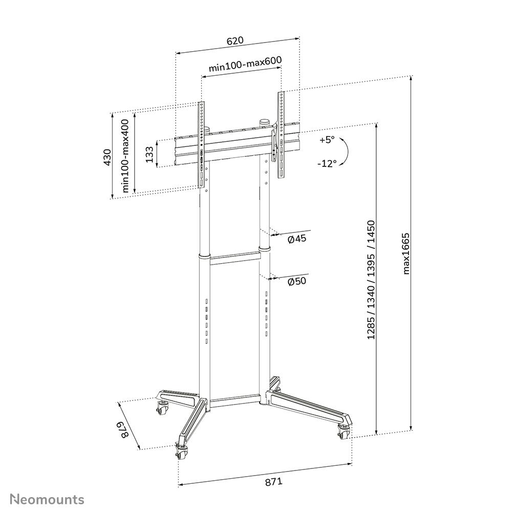 TV SET ACC FLOOR STAND 37-70"/FL50-540BL1 NEOMOUNTS - Image 17