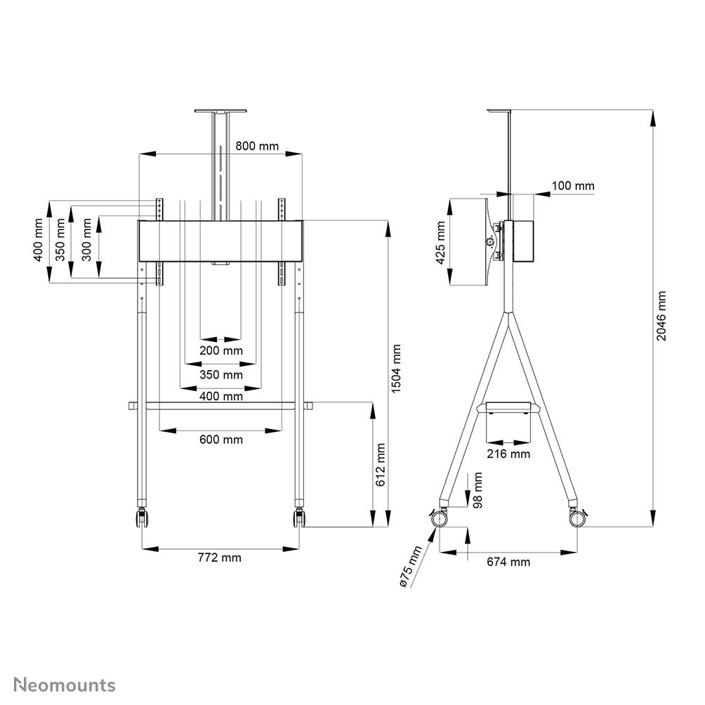 TV SET ACC FLOOR STAND/32-65" NS-M1500WHITE NEOMOUNTS - Image 11