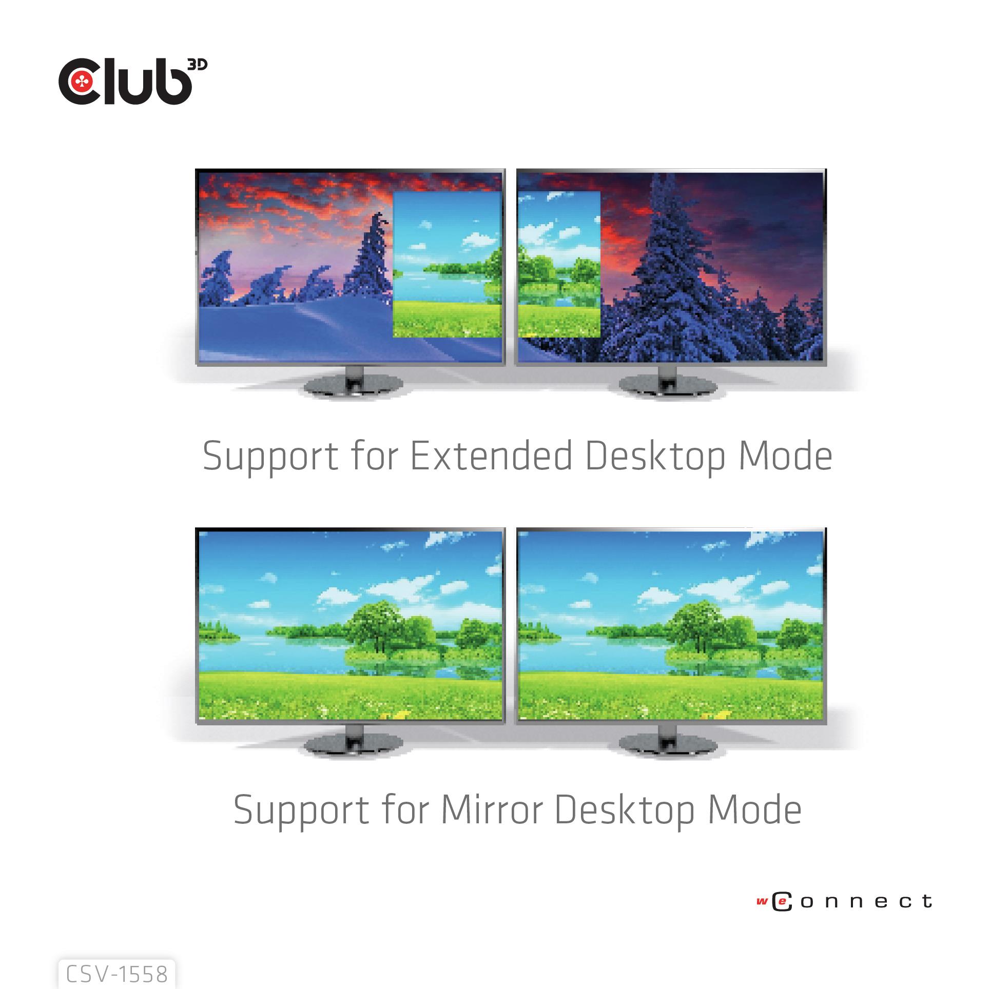 I/O HUB USB-C TO HDMI 2PORT/MST CSV-1558 CLUB3D - Image 7