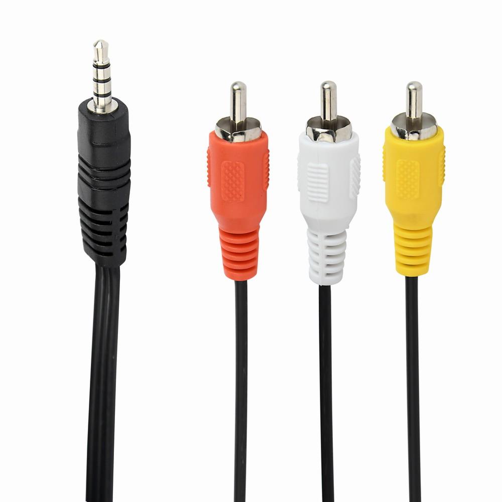 CABLE AUDIO 3.5MM 4PIN TO 3RCA/AV 2M CCA-4P2R-2M GEMBIRD - Image 3