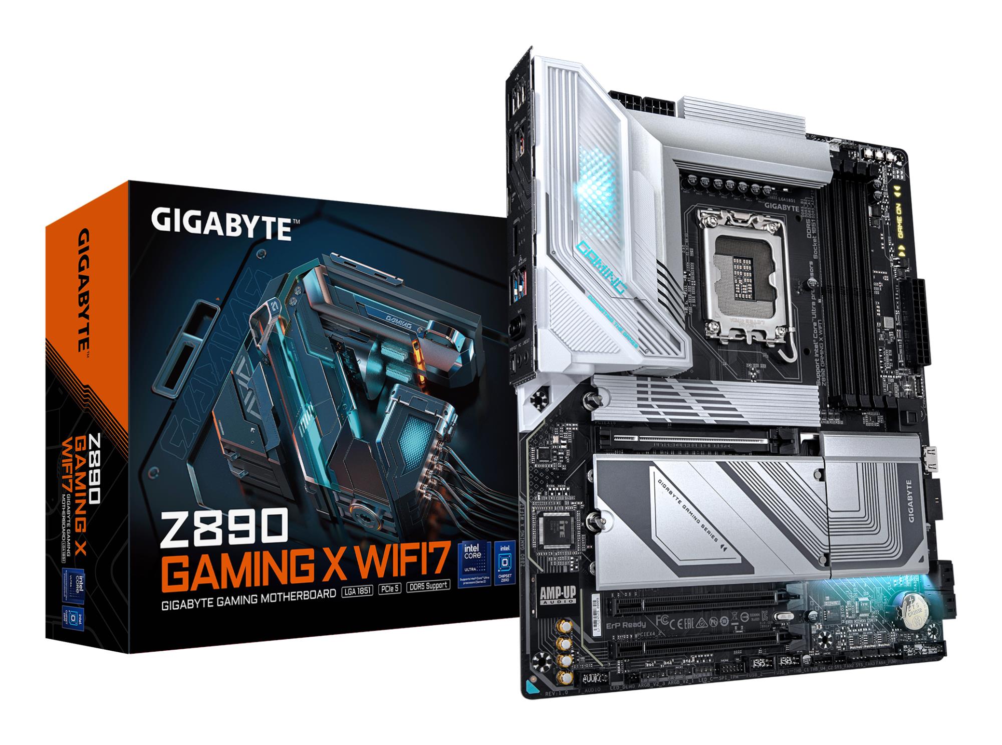 Mainboard GIGABYTE Intel Z890 LGA 1851 (Socket V1) ATX RAM DDR5-SDRAM 4xSlots Wi-Fi Yes Bluetooth Yes 1xPCI Express x16 slots 4xNumber of M.2 (M) slots Z890GAMINGXWIFI71.1