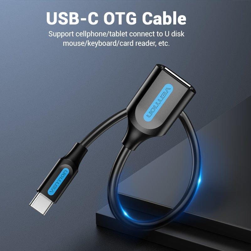 CABLE USB2.0C MALE TO A FEMALE/0.15M BLACK CCSBB VENTION - Image 2