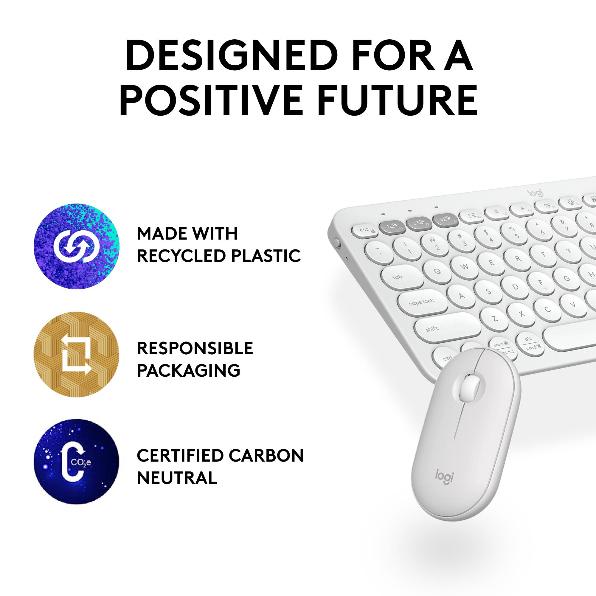 KEYBOARD +MOUSE COMBO PEBBLE 2/WHITE 920-012240 LOGITECH - Image 19