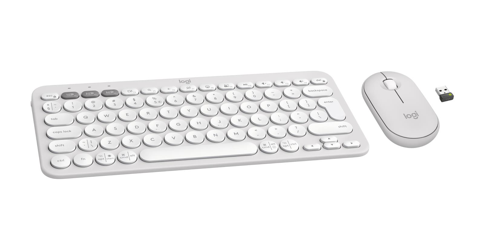 KEYBOARD +MOUSE COMBO PEBBLE 2/WHITE 920-012240 LOGITECH - Image 7