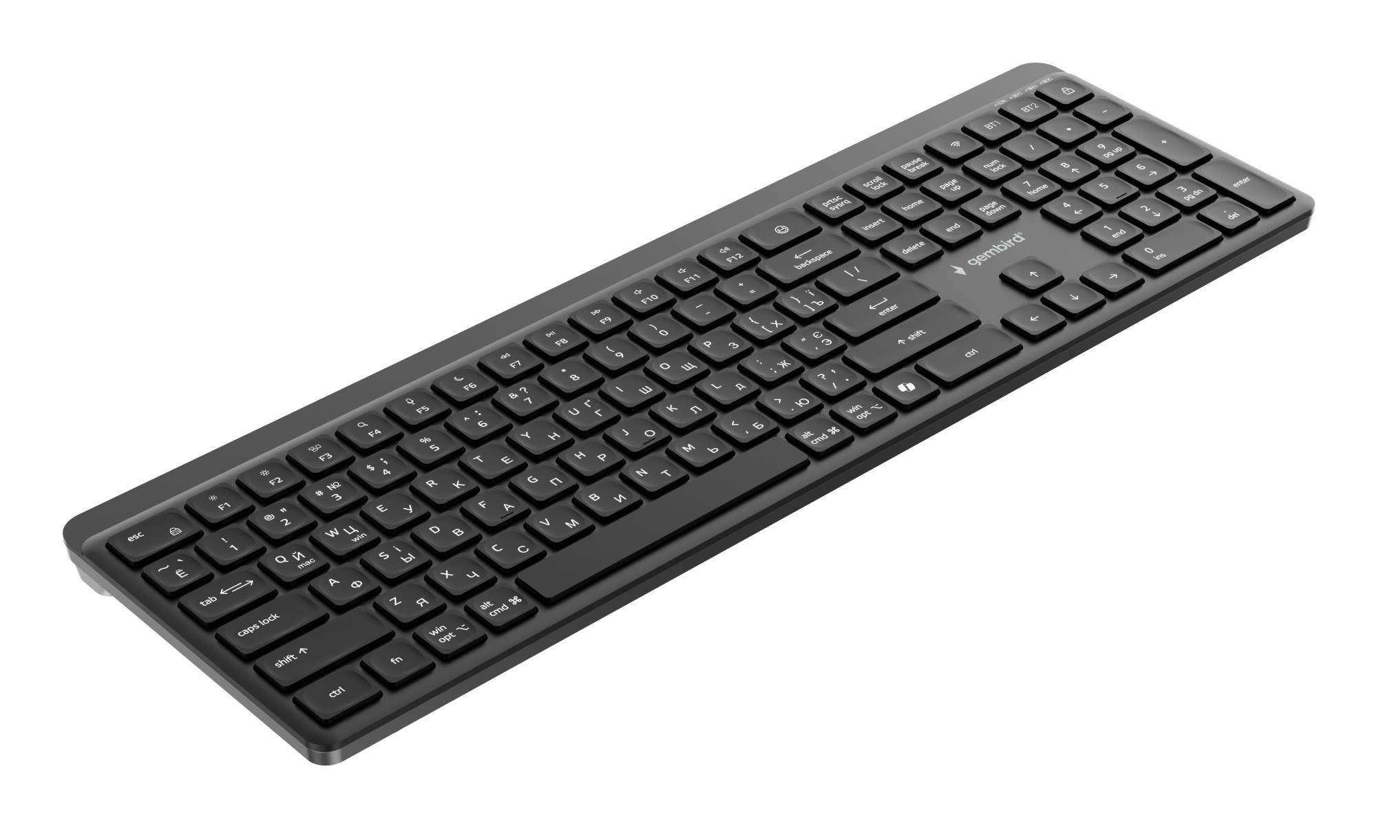 KEYBOARD WRL SLIM BT CYRILLIC/KB-WPS-03-CYRL GEMBIRD - Image 2