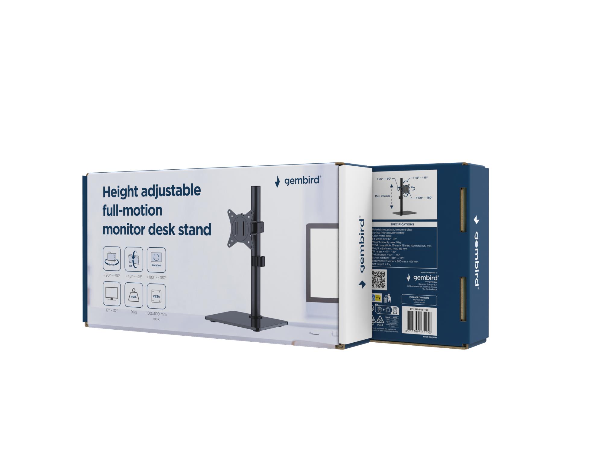 MONITOR ACC DESK STAND 13-32"/MS-D1ST-03 GEMBIRD - Image 9