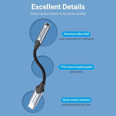 ADAPTER USB-C TO AUDIO 3.5MM/0.1M BGJHA VENTION - Image 7