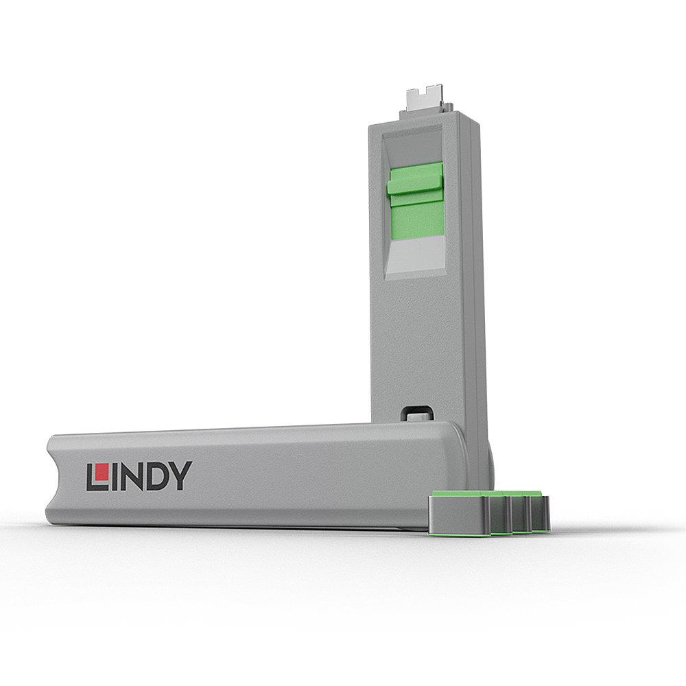 USB PORT TYPE-C BLOCKER 4PACK/GREEN 40426 LINDY - Image 6