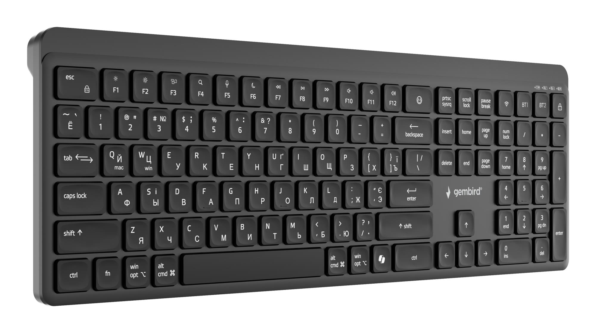 KEYBOARD WRL SLIM BT CYRILLIC/KB-WPS-03-CYRL GEMBIRD - Image 4