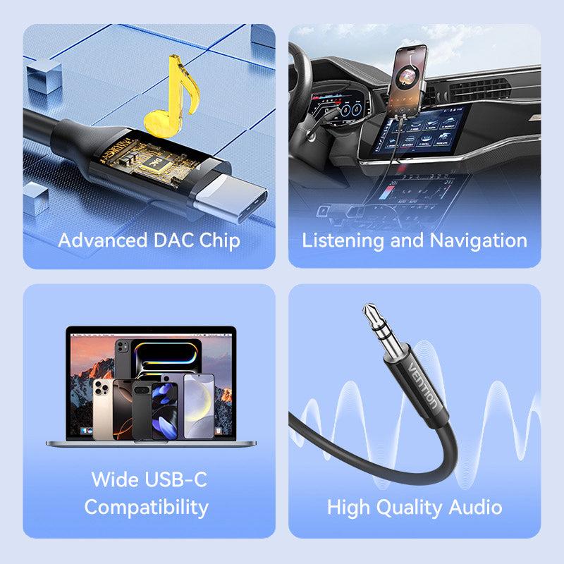 ADAPTER USB-C TO AUDIO 3.5MM/MALE 1.5M BIFBF VENTION - Image 4