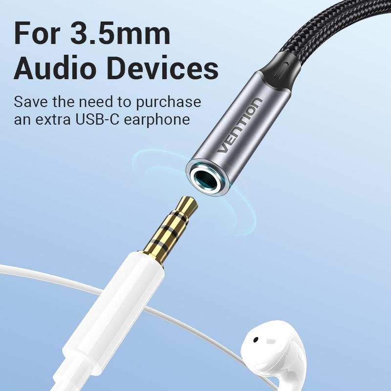 ADAPTER USB-C TO AUDIO 3.5MM/0.1M BGMHA VENTION - Image 6