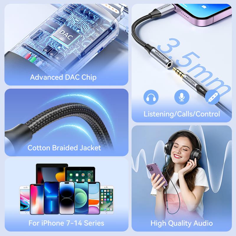 ADAPTER LIGHTNING TO 3.5MM/0.1M BMBHA VENTION - Image 4