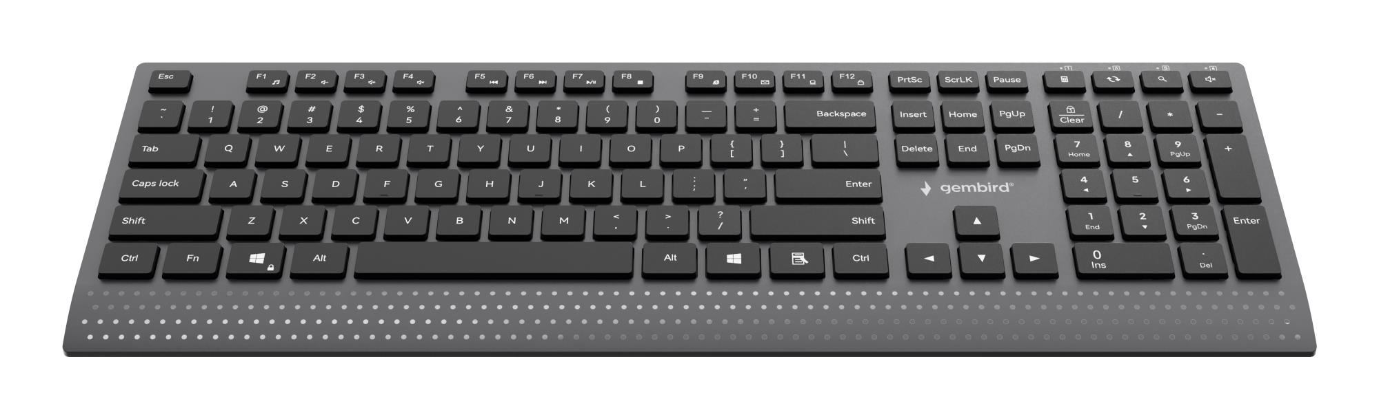 KEYBOARD MULTIMEDIA USB ENG/BLACK KB-MCH-06 GEMBIRD - Image 2