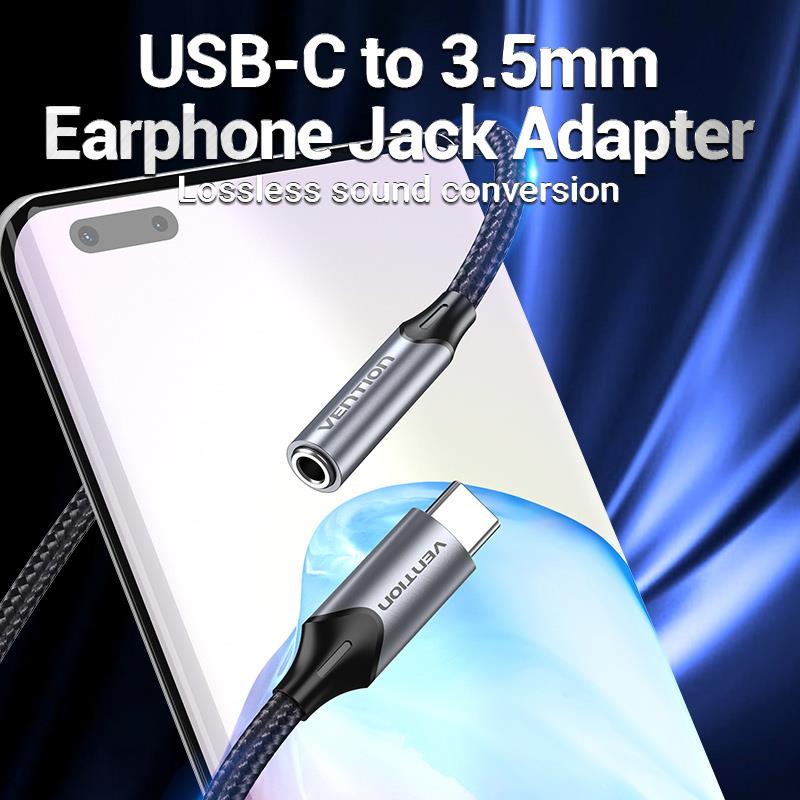 ADAPTER USB-C TO AUDIO 3.5MM/0.1M BGMHA VENTION - Image 3