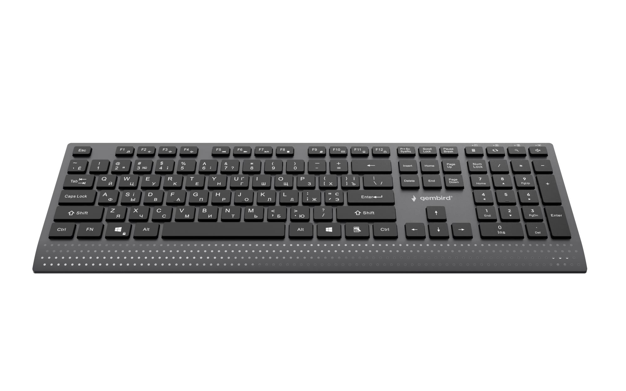 KEYBOARD MULTIMEDIA USB CYRILL/BLACK KB-MCH-06-CYRL GEMBIRD - Image 2