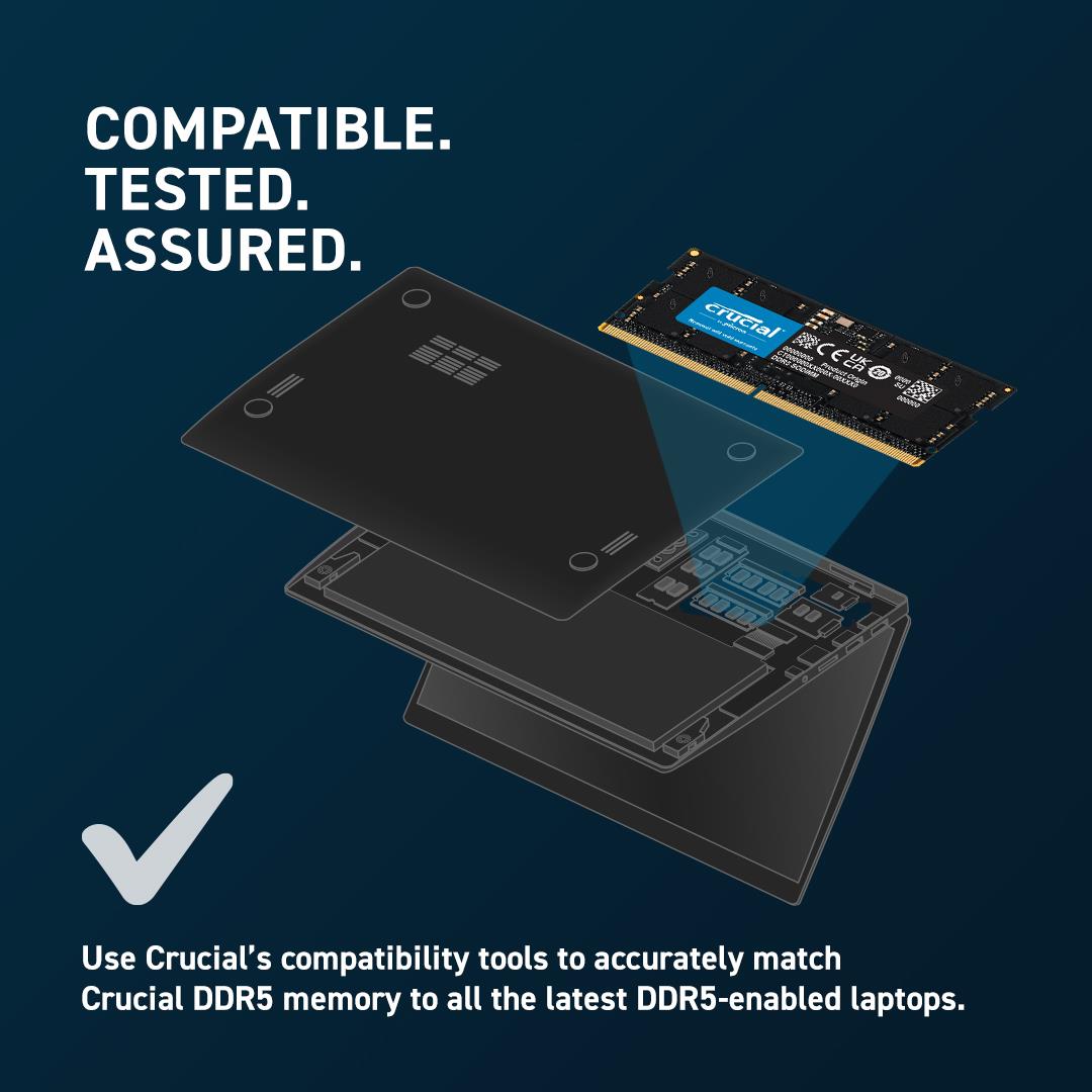 NB MEMORY 96GB DDR5-5600 SO/KIT2 CT2K48G56C46S5 CRUCIAL - Image 5