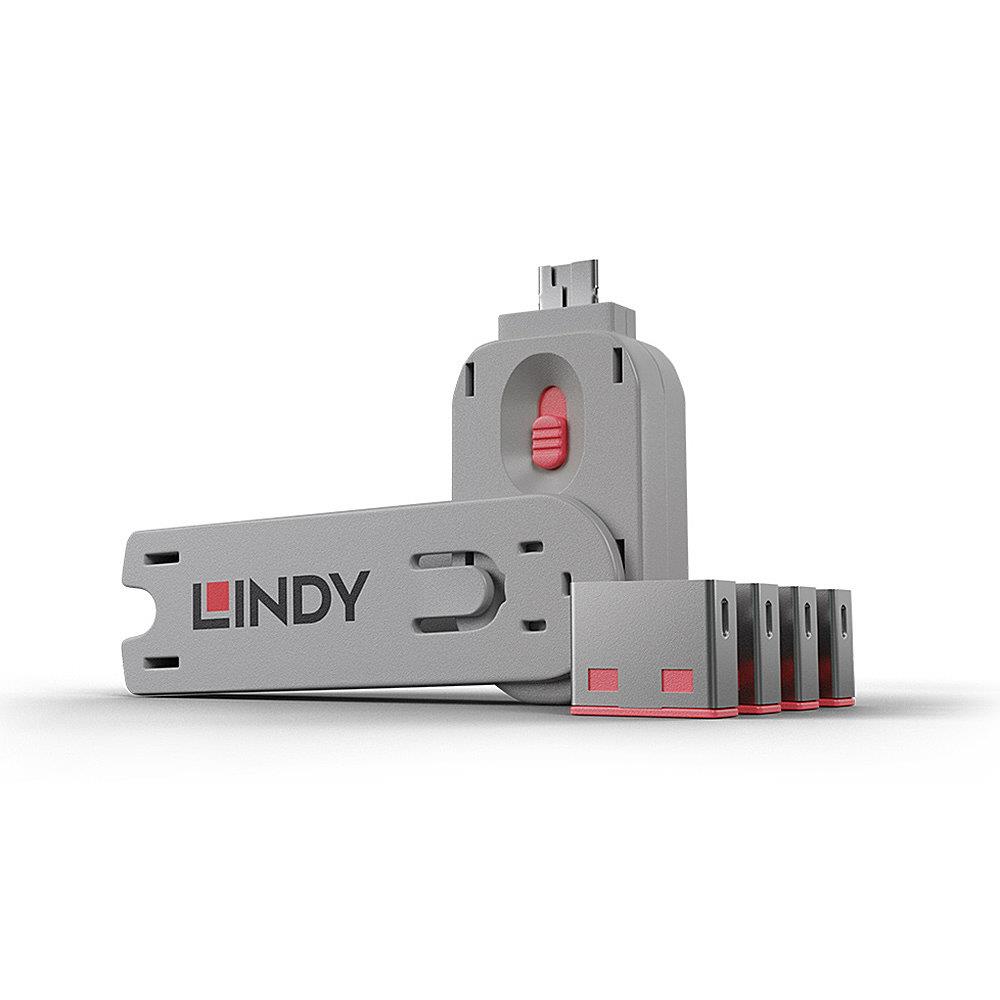 USB PORT BLOCKER 4PACK/PINK 40450 LINDY - Image 3